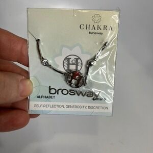 Brosway alphabet H stainless steel and crystal bracelet silver women's one size